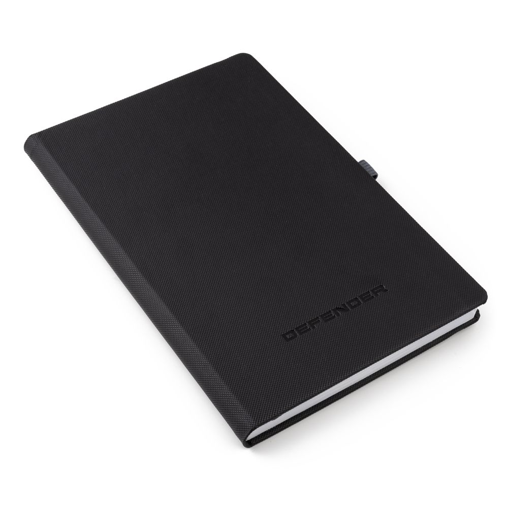 Black A5 Notebook With Debossed Defender Wordmark - Image 1 of 5
