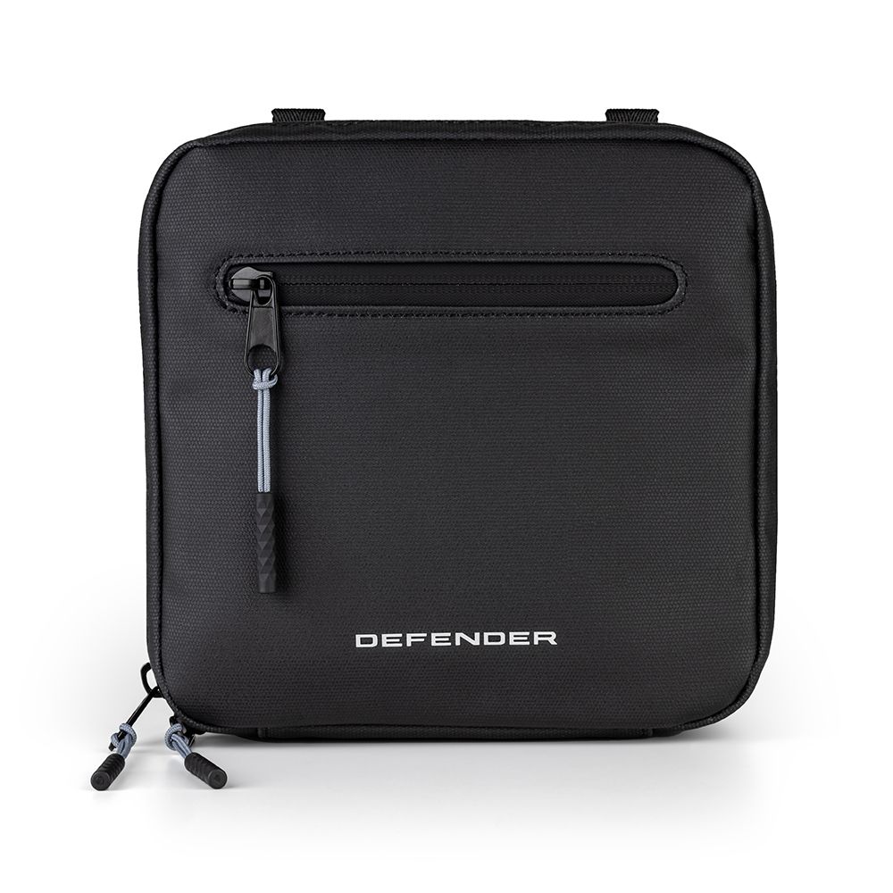 Black Defender Tech Pouch With White Wordmark - Image 1 of 8
