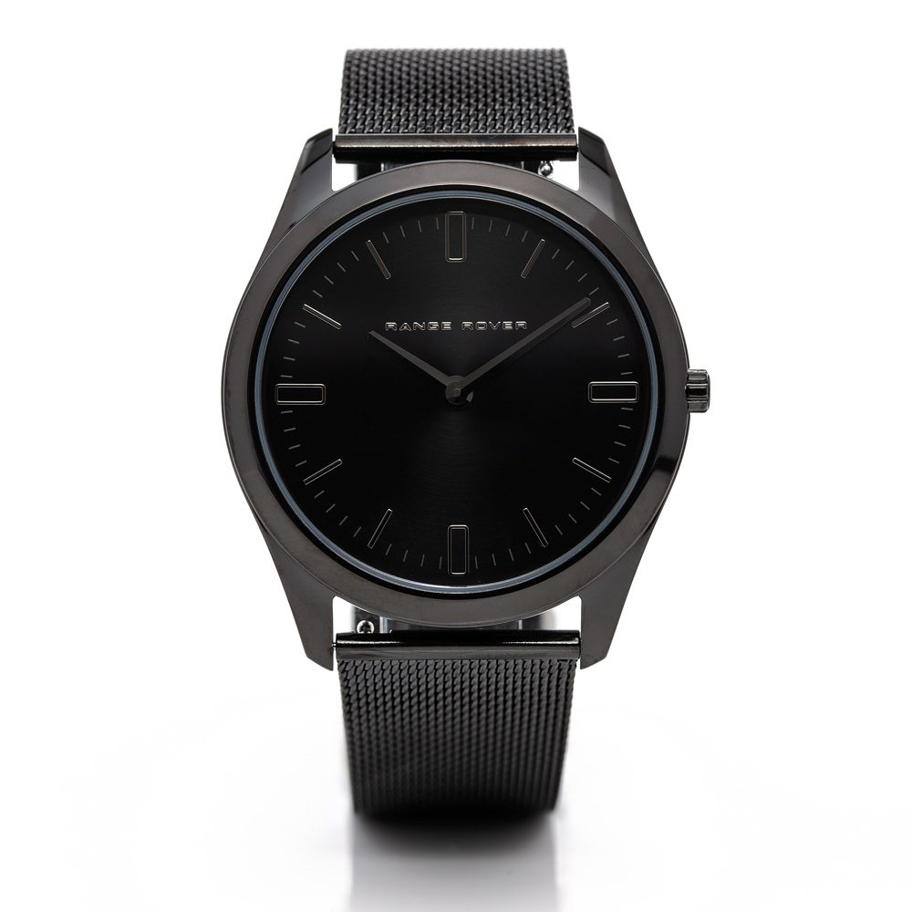 BOSS - Black-dial chronograph watch with black leather strap-sonthuy.vn